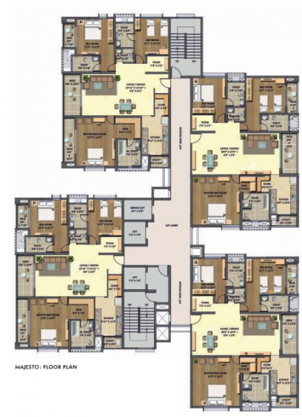  meridian-super-60 Cluster Plan For Typical Floor Plan