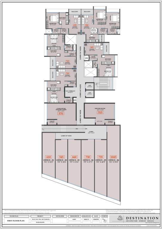  mapple one Cluster Plan for 1st Floor
