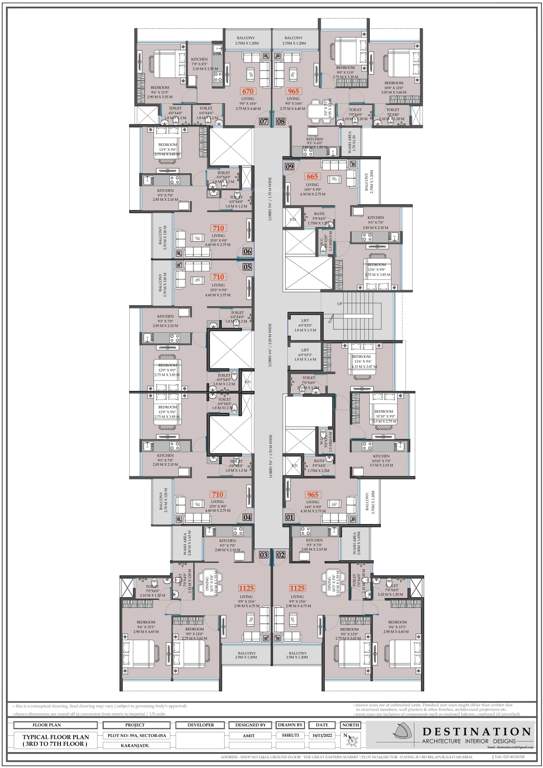  mapple one Cluster Plan from 3rd to 7th Floor