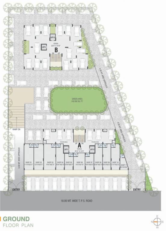  ganesh royal Block A and B Cluster Plan for ground Floor