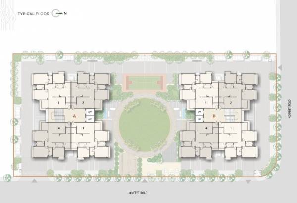  harmonica Block A Cluster Plan for Typical Floor