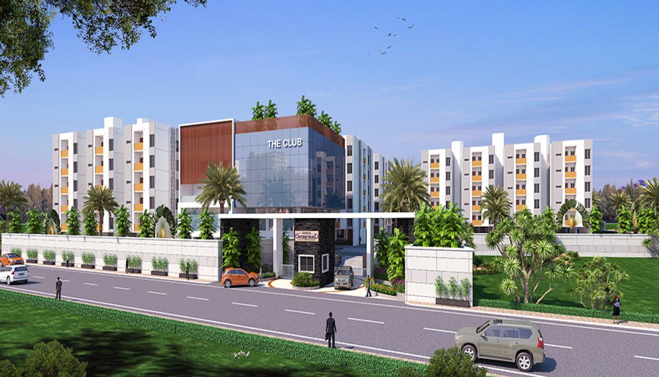 Elevation sanjanas courtyard club house Elevation