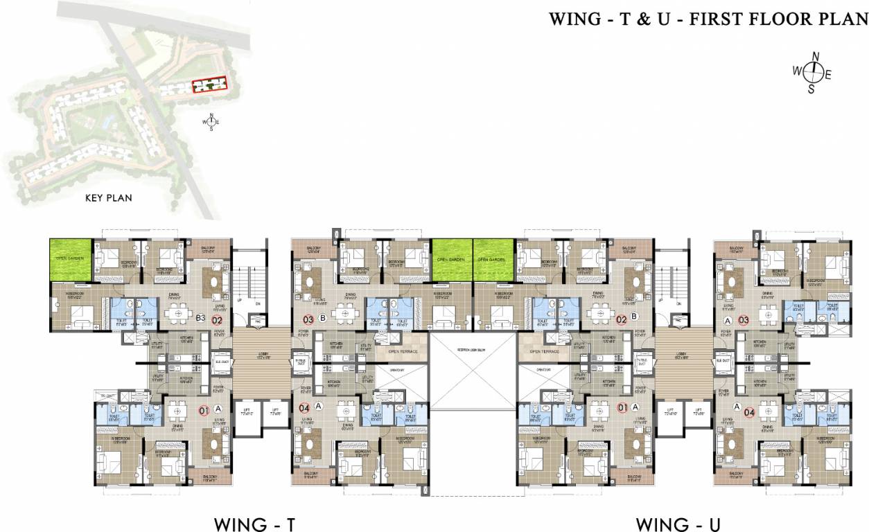  promenade T & U Cluster Plan for 1st Floor