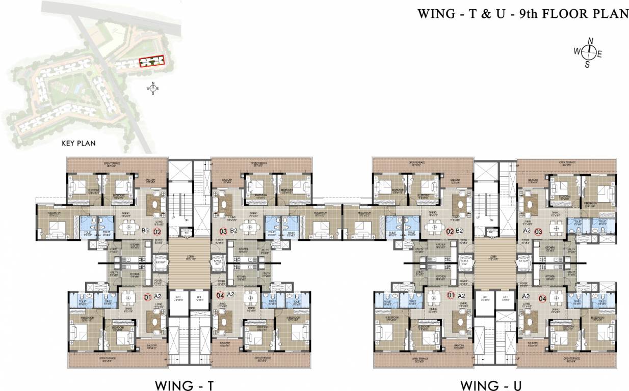  promenade T & U Cluster Plan for 9th Floor