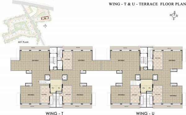 T & U Cluster Plan for Terrace Floor promenade T & U Cluster Plan for Terrace Floor