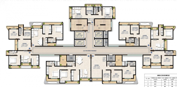 Cluster Plan from 9th to 20th Floor corner-stone Cluster Plan from 9th to 20th Floor
