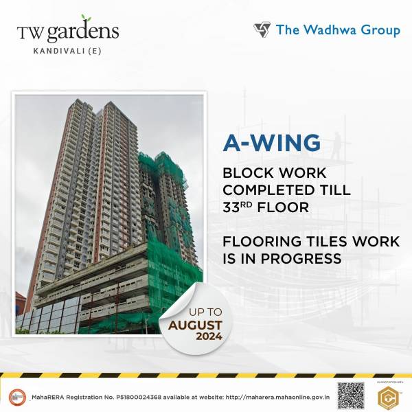  tw-gardens Tower 1 Construction Status Aug-24