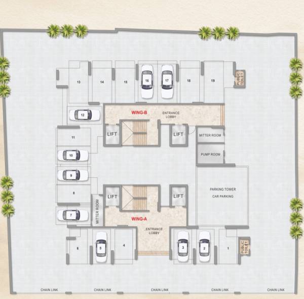  avenue INDRADHANUSHA CHS WING A Cluster Plan