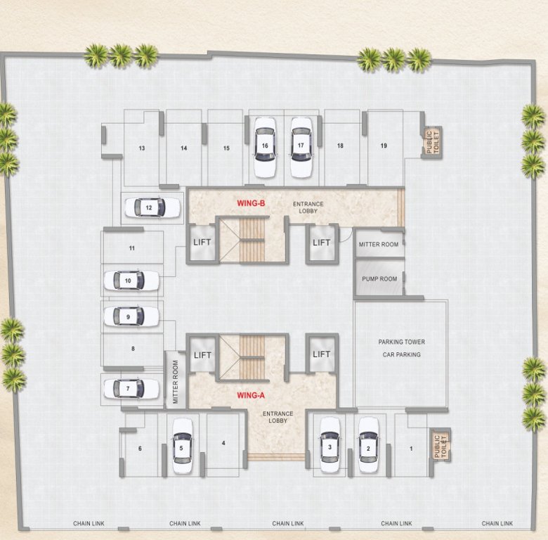  avenue INDRADHANUSHA CHS WING A Cluster Plan