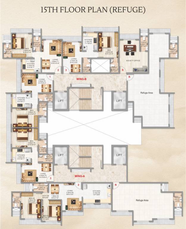  avenue INDRADHANUSHA CHS WING B Cluster Plan