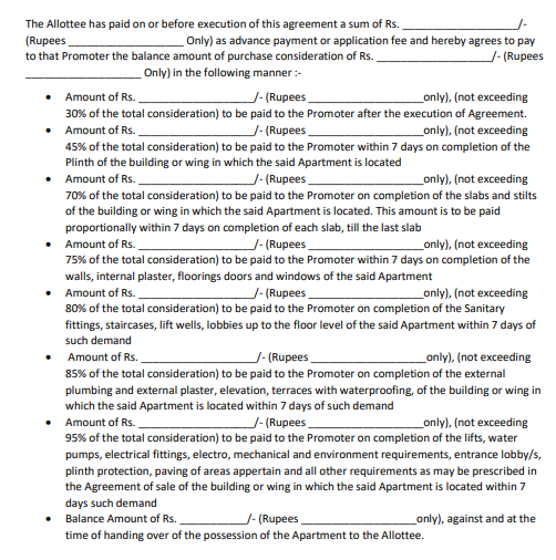 avenue Construction Linked Payment (CLP) Payment Plan