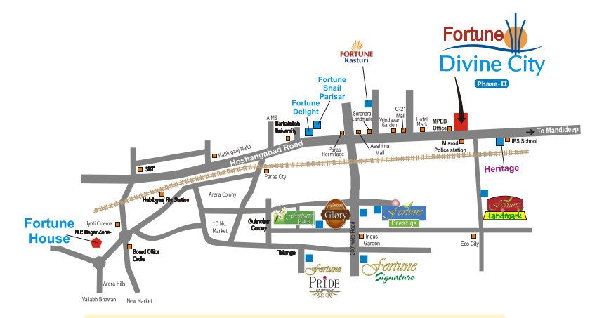  fortune divine city phase 1 Location Plan