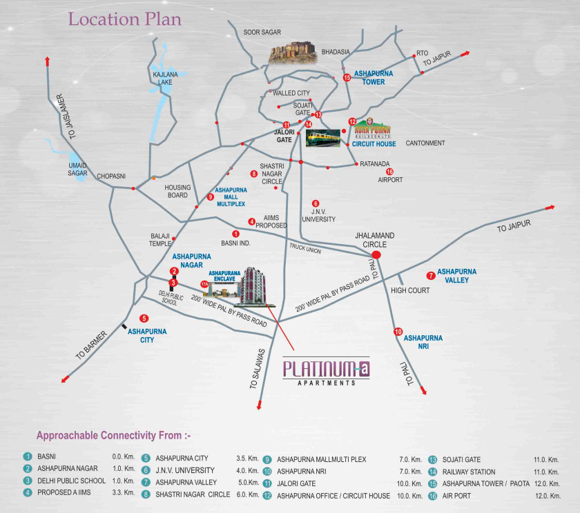  enclave platinum apartments Location Plan