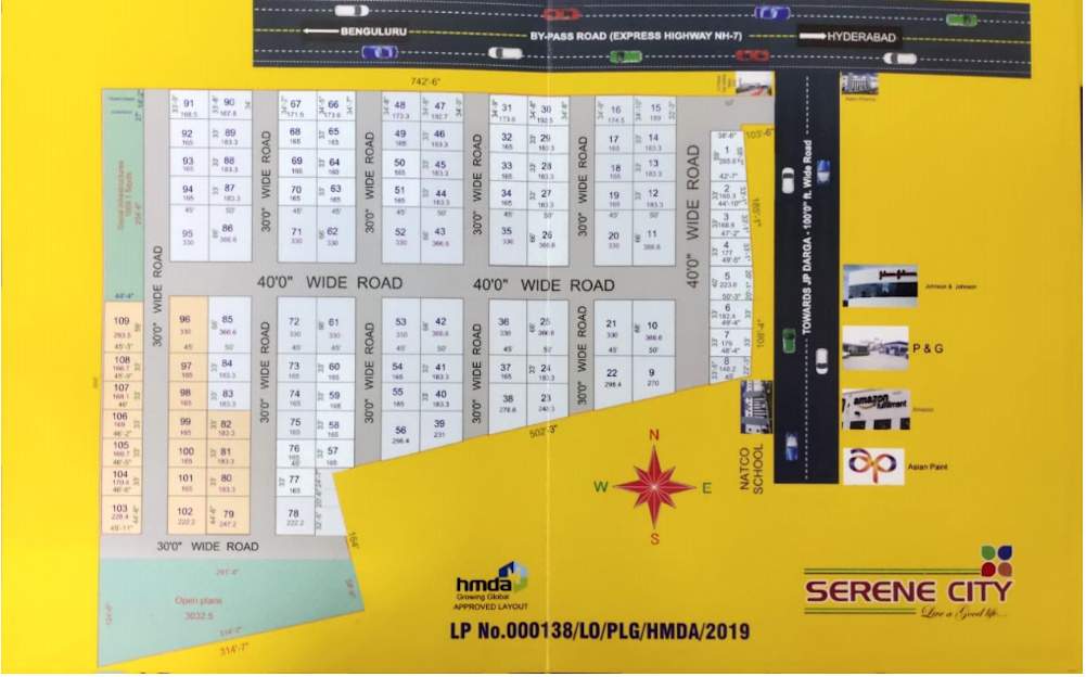  serene city Layout Plan