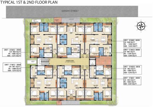  aprita Aprita Cluster Plan from 1st to 2nd Floor