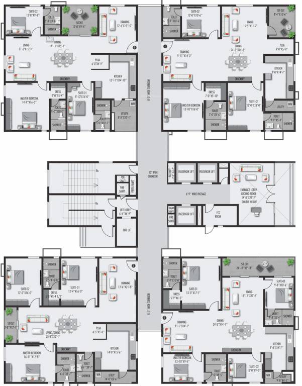  the classe BLOCK A Cluster Plan For Ground Floor