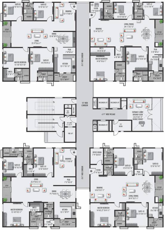  the classe BLOCK B Cluster Plan For Ground Floor