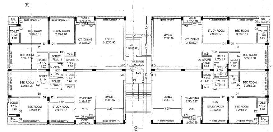 green Cluster Plan from 1st to 5th Floor