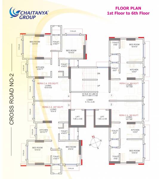  kohinoor Cluster Plan for 1st Floor