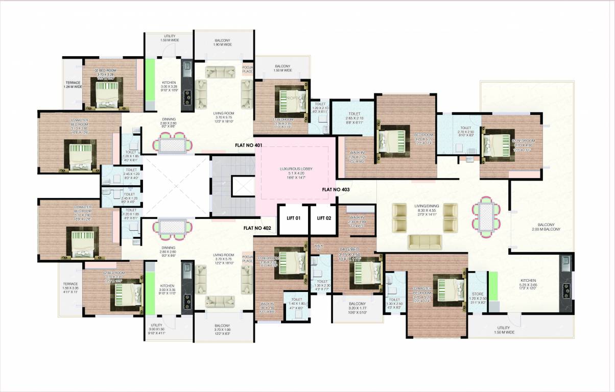  raunak residency Raunak Residency Cluster Plan
