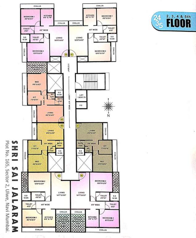 shree sai jalaram Cluster Plan for 2nd Floor