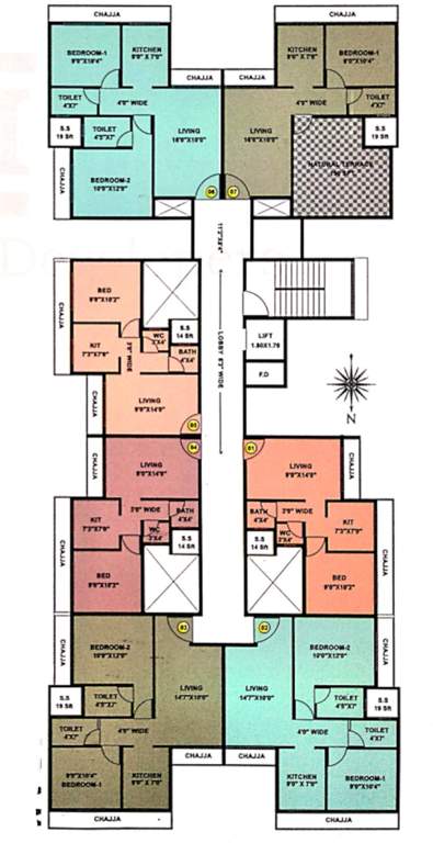  shree sai jalaram Cluster Plan for 6th Floor