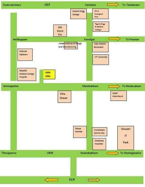  dreams villa plots Location Plan