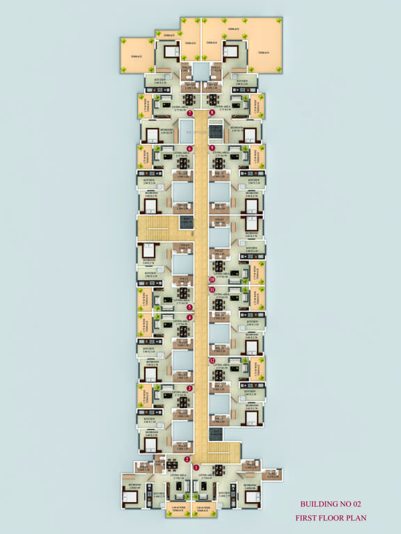  vishwajeet pink city BUILDING NO 2 Cluster Plan for 1st Floor