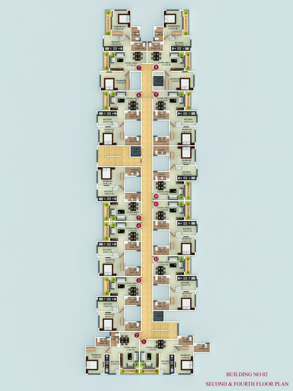  vishwajeet pink city BUILDING NO 2 Cluster Plan for 2nd Floor