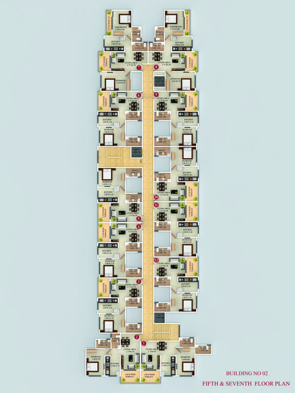  vishwajeet pink city BUILDING NO 2 Cluster Plan for 5th Floor