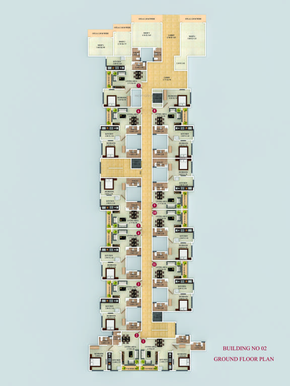  vishwajeet pink city BUILDING NO 2 Cluster Plan for ground Floor