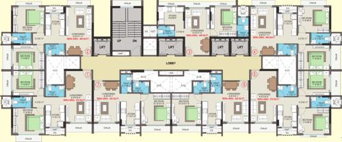  pearl Typical Cluster Plan Of Swastik Pearl 