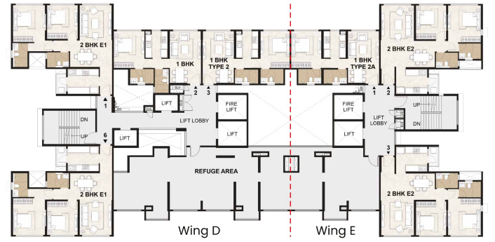  alcove wing a Alcove Wing A Cluster Plan