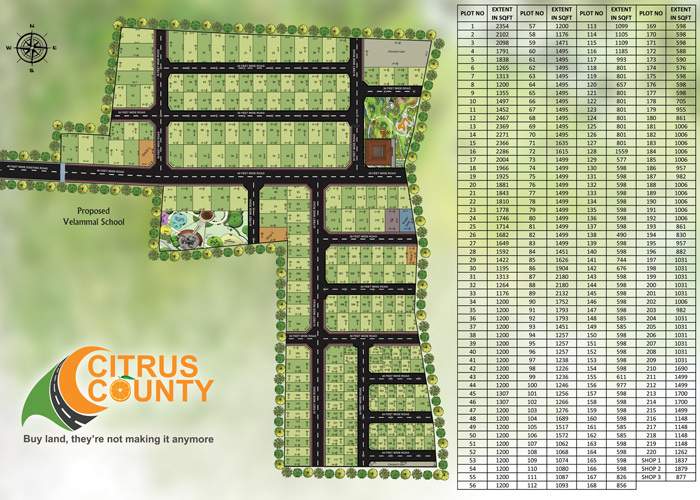  janani citrus county phase i Layout Plan
