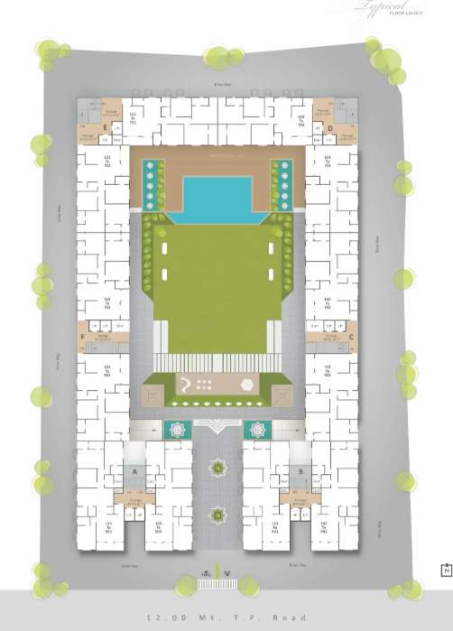 gardenbay Tower A To F Cluster Plan for Typical Floor