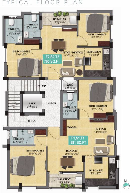 rangas dev Rangas Dev Cluster Plan for Typical Floor