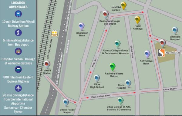  shantidham Location Plan