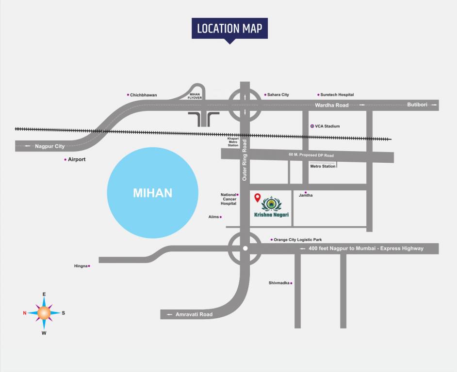 krishna nagari Location Plan