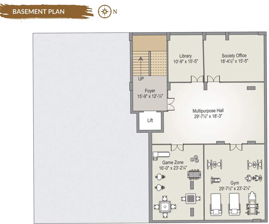  shree kunj residency Shree Kunj Residency Cluster Plan for Basement Floor