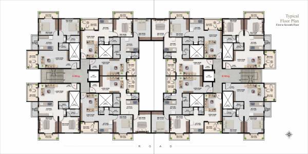  shilp-swamini-apartment Cluster Plan