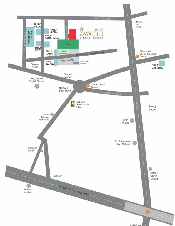  shilp swamini apartment Location Plan