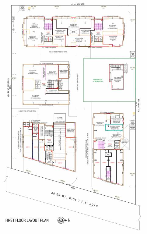  siddharth luxuria Tower 1 To 4 1st Floor Cluster Plan