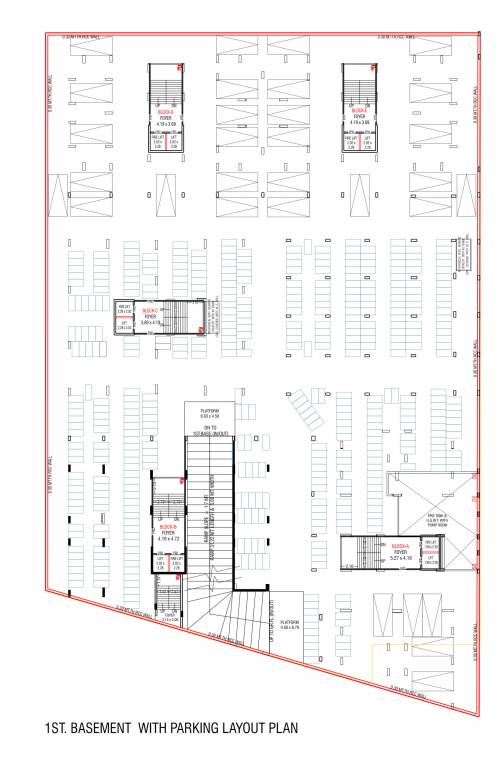  siddharth luxuria Tower 1 to 4 Basement 1 Cluster Plan
