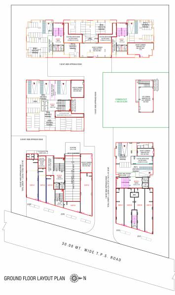  siddharth-luxuria Tower 1 To 4 Ground Cluster Plan