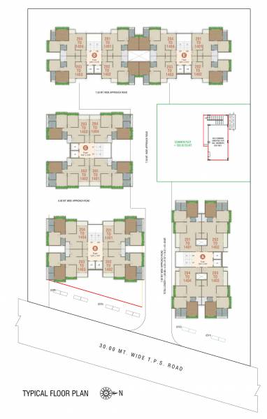  siddharth-luxuria Tower 1 To 4 Typical Cluster Plan