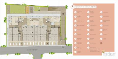  the-indus Block A & B Cluster Plan for ground Floor