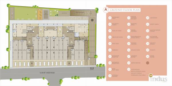  the-indus Block A & B Cluster Plan for ground Floor