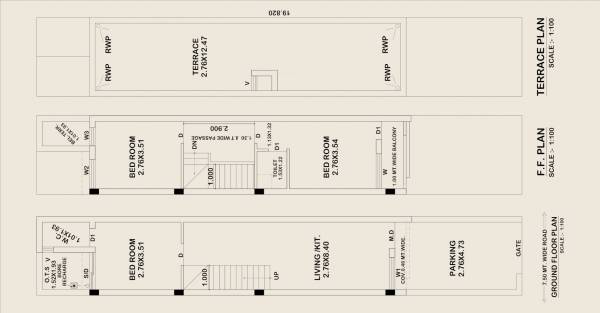  bungalows-i Cluster Plan