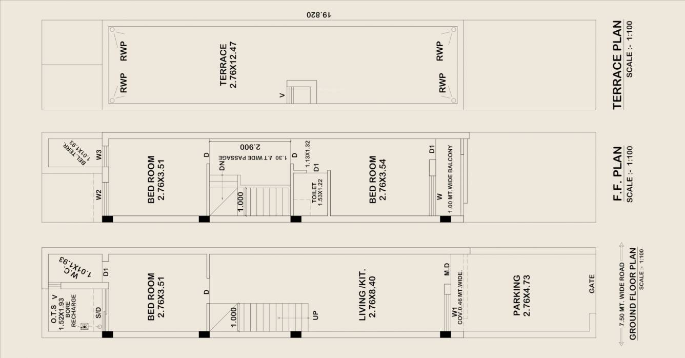  bungalows i Cluster Plan