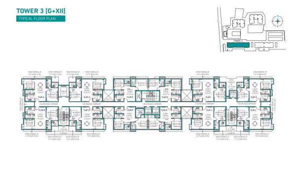  urban-lakes-phase-i Tower 3 Typical Cluster Plan